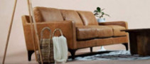 POLY & BARK Sorrento Sofa in Full-Grain Pure-Aniline Italian Tanned Leather in Cognac Tan
