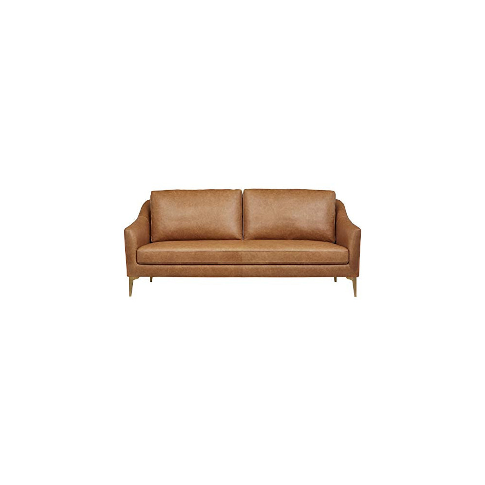 Amazon Brand Rivet Alonzo Contemporary Leather Sofa Couch, 8