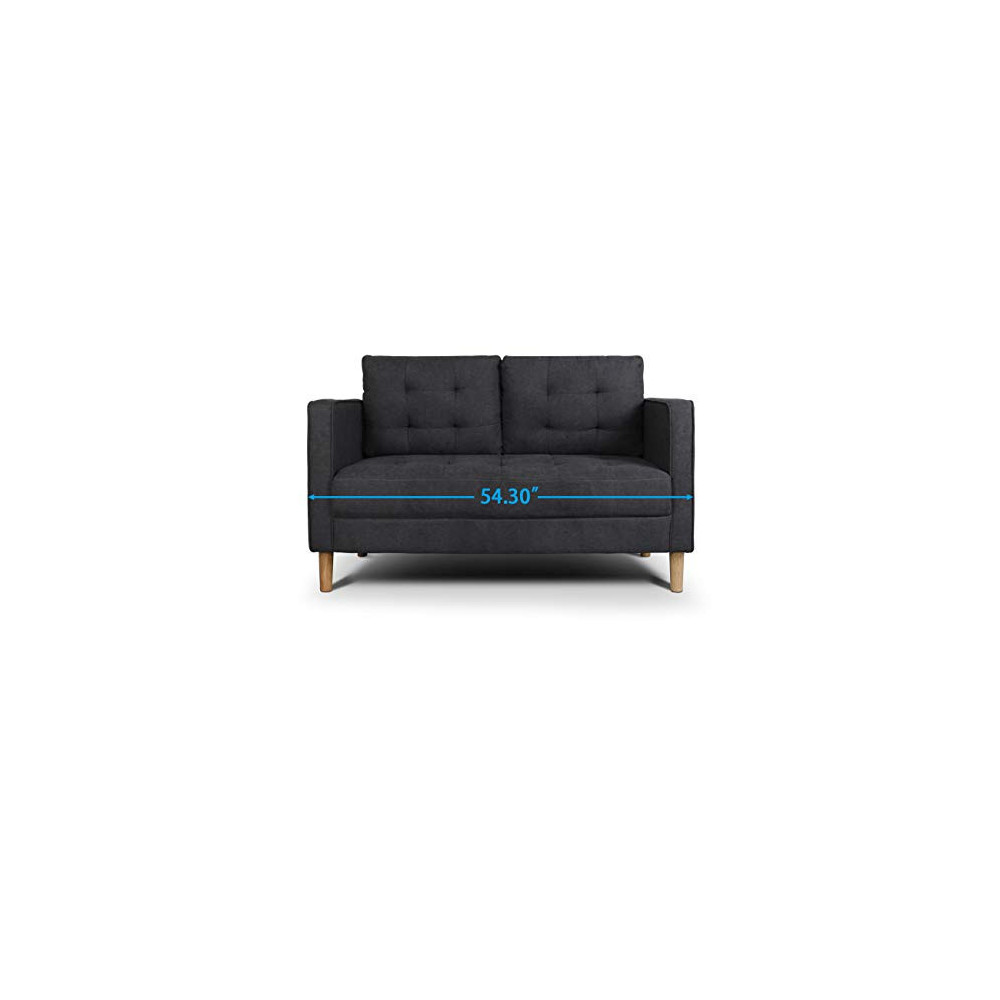 AODAILIHB Modern Soft Cloth Tufted Cushion Loveseat Sofa Small Space Configurable Couch 54.3"