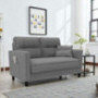 54" Loveseat Sofa Small Couches for Living Room,Love Seats Furniture of Linen Fabric with Two Movable Back Cushions Space Sav