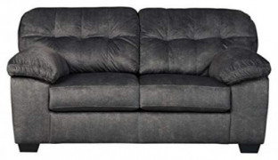 Signature Design by Ashley - Accrington Contemporary Upholstered Loveseat, Granite Gray
