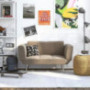Novogratz Leyla Loveseat, Multifunctional and Modern Design, Adjustable Armrests to Create a Couch Sleeper -Grey