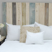 Farmhouse Mix Headboard Queen Size, Hanger Style, Handcrafted. Mounts on Wall. Easy Installation