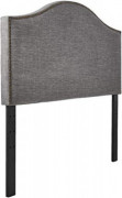Amazon Brand – Ravenna Home Haraden Modern Curved-Top King Bed Headboard, 82"W, Grey