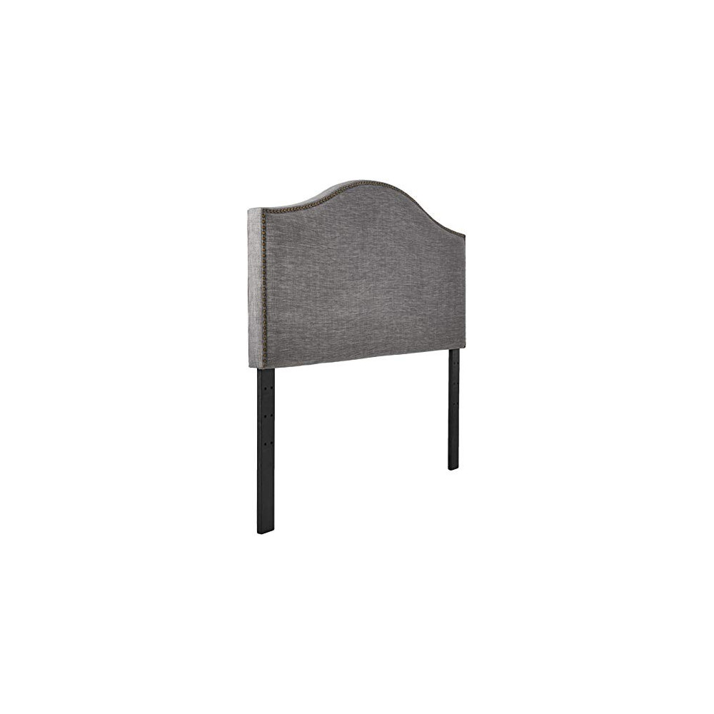 Amazon Brand – Ravenna Home Haraden Modern Curved-Top King Bed Headboard, 82"W, Grey