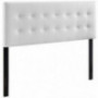 Modway Emily Tufted Button Faux Leather Upholstered Queen Headboard in White