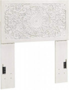 Signature Design By Ashley Paxberry Twin Boho Headboard, Distressed White