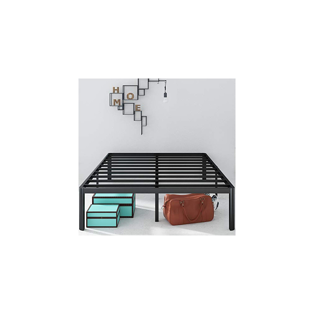 Zinus Van 16 Inch Metal Platform Bed Frame with Steel Slat Support / Mattress Foundation, Full