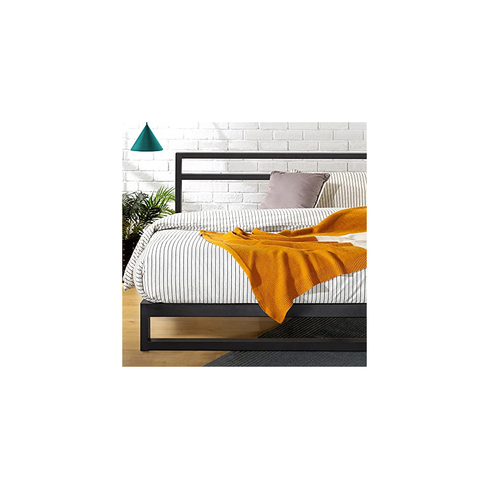 ZINUS Trisha Metal Platforma Bed Frame with Headboard / Wood Slat
