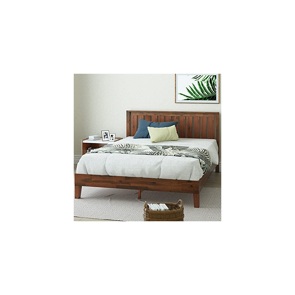 Zinus Vivek 12 Inch Deluxe Wood Platform Bed With Headboard No Universe Furniture