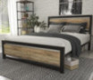 SHA CERLIN Queen Bed Frame with Modern Wooden Headboard / Heavy Duty Platform Metal Bed Frame with Square Frame Footboard & 1