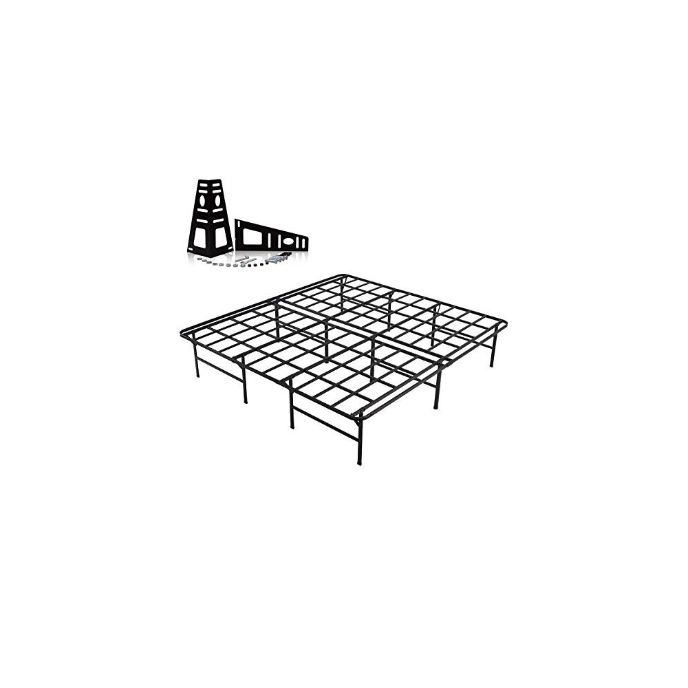 Homdock 15 Inch Metal Platform Bed Frame, Heavy Duty Sturdy Mattress Foundation/No Box Spring Needed/Noise Free/Easy Install/