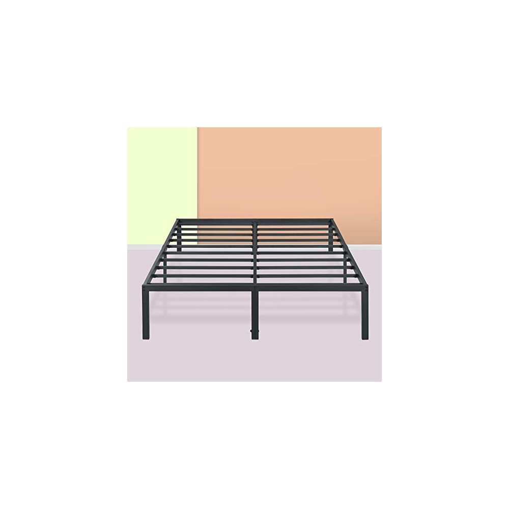 PrimaSleep Platform Bed Frame 18 Inch Ultimate Strength High Profile Heavy Duty Steel Slat/Anti-Slip/Extra Support/Easy Assem