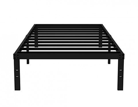 18 Inch Tall Metal Twin XL Bed Frame with Maximum Storage, Heavy Duty Dural Steel Slat Reinforced Platform Bed Frames, Noise 
