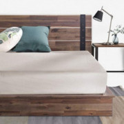 ZINUS Brock Metal and Wood Platform Bed Frame / Solid Acacia Wood Mattress Foundation / No Box Spring Needed / Easy Assembly,