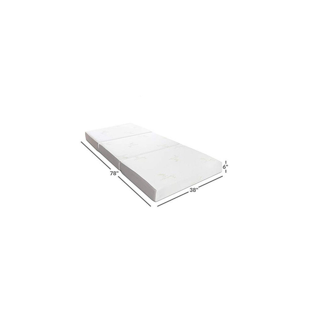 Milliard Tri Folding Memory Foam Mattress with Washable Cover