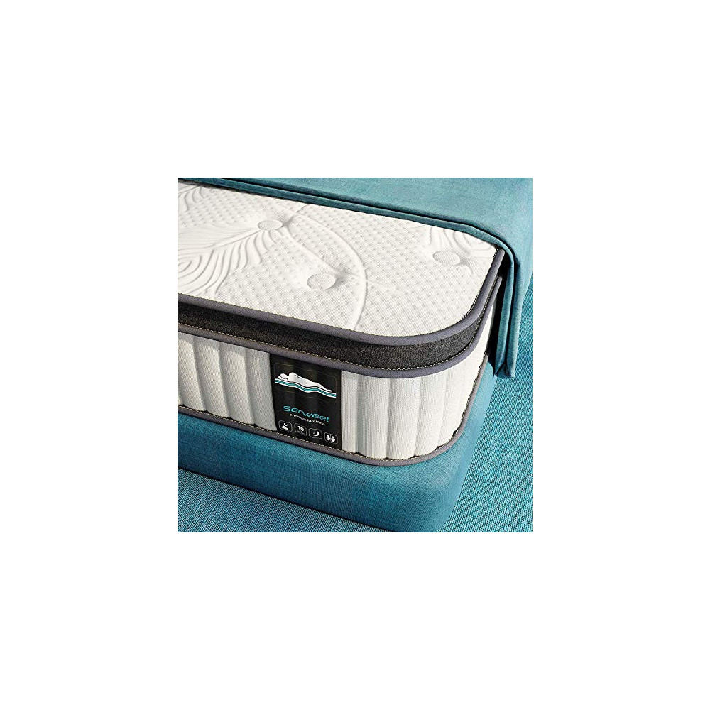 Full Mattress, Serweet 10 Inch Hybrid Memory Foam Mattress in a Box, Individually Pocket Spring Full Size Mattress Bed for Mo