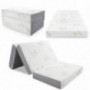 Folding Mattress, Inofia Memory Foam Tri-fold Mattress with Ultra Soft Bamboo Cover, Non-Slip Bottom & Breathable Mesh Sides 