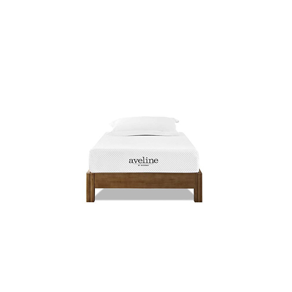 Modway Aveline 8" Gel Infused Memory Twin Mattress With CertiPUR-US Certified Foam, White