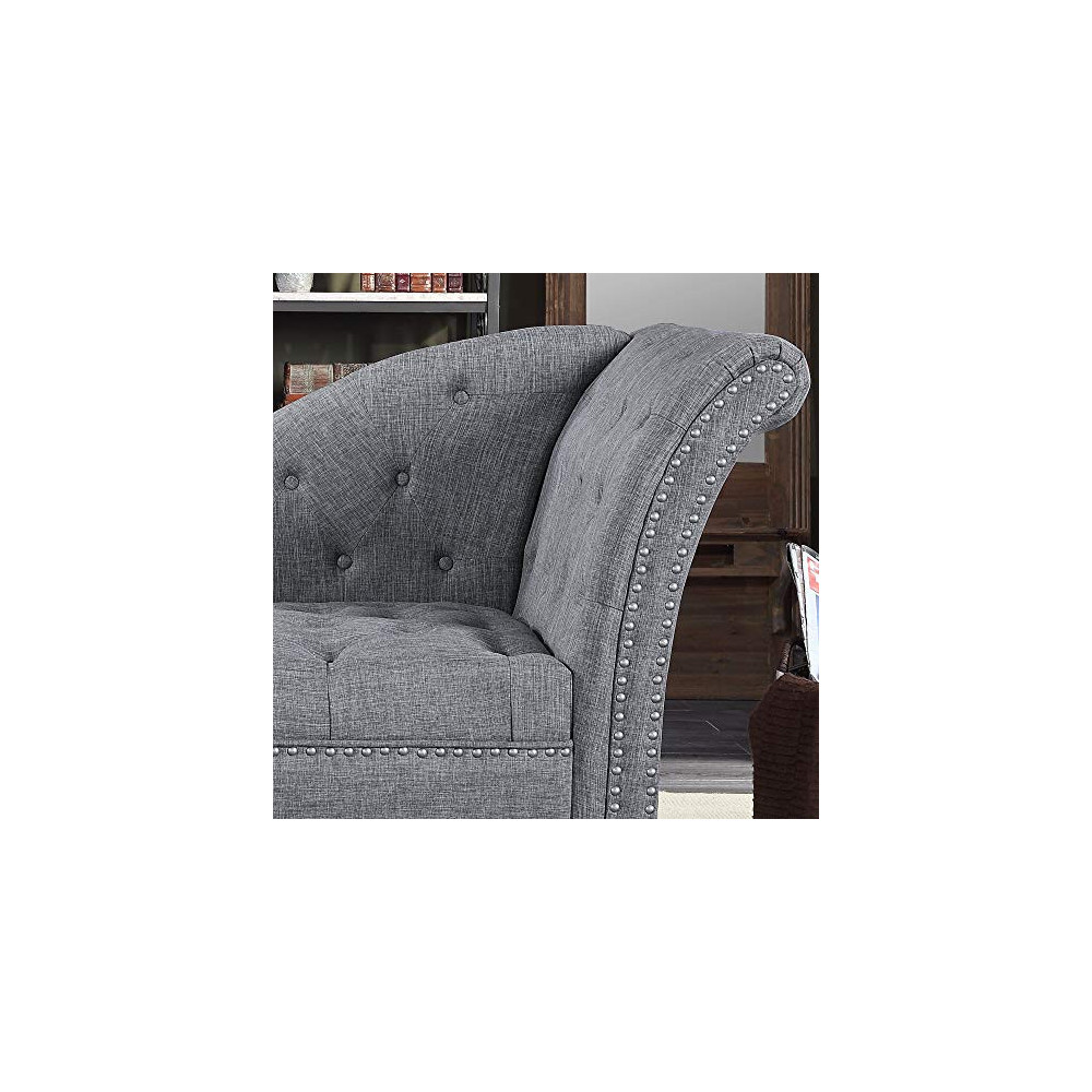 Rosevera Deedee Chaise Lounge, Grey Universe Furniture