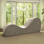Avana Sleek Chaise Lounge for Yoga, Stretching, Relaxation, Beige