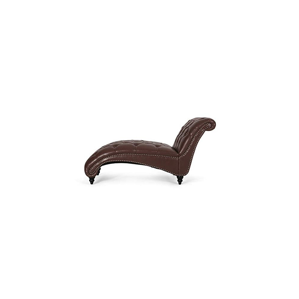 Christopher Knight Home Varnell Chaise Lounge, Dark Brown