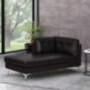 Christopher Knight Home Jimes Chaise Lounge, Midnight + Silver