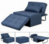 Folding Sleeper Bed Chair Fabric Guest Bed with 4.8" Mattress No Assembly Need Foldable Chaise Lounge Chairs for Living Room,