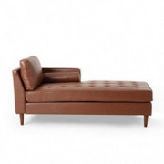 Christopher Knight Home Malinta Chaise Lounge, Cognac Brown + Espresso