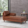 Christopher Knight Home Malinta Chaise Lounge, Cognac Brown + Espresso