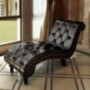 vidaXL Chaise Lounge w/Buttons Artificial Leather Brown Living Room Furniture