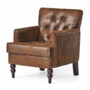 Christopher Knight Home Malone Tufted Club Chair, Brown