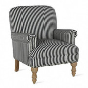 Dorel Living Jaya, Black Stripe Accent Chair,