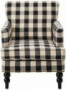 Christopher Knight Home Evete Tufted Fabric Club Chair, Black Checkerboard