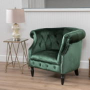 Christopher Knight Home Akira Velvet Club Chair, Emerald