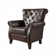 Christopher Knight Home Greggory Leather Club Chair, Hazelnut