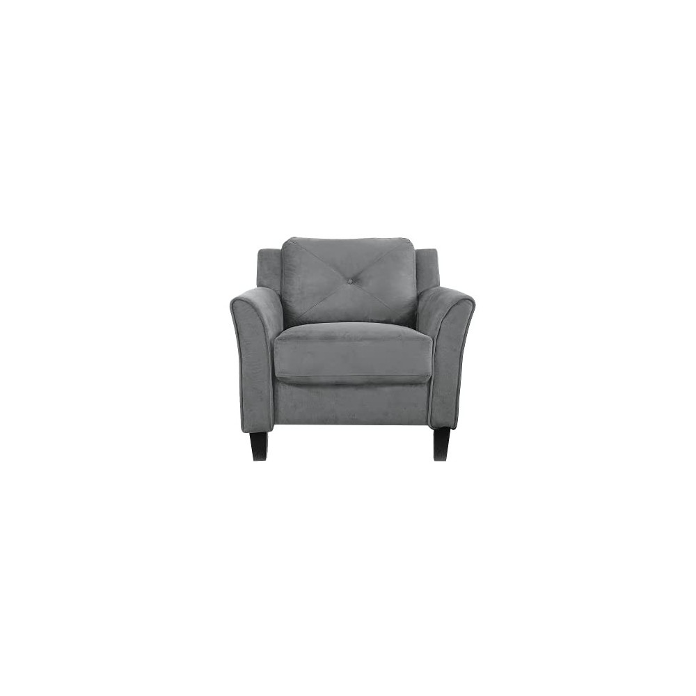 LifeStyle Solutions Collection Grayson Micro-Fabric Chair, 35.43"x 32"x 32.68", Dark Gray