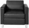 OSP Home Furnishings Pacific Arm Chair, Black
