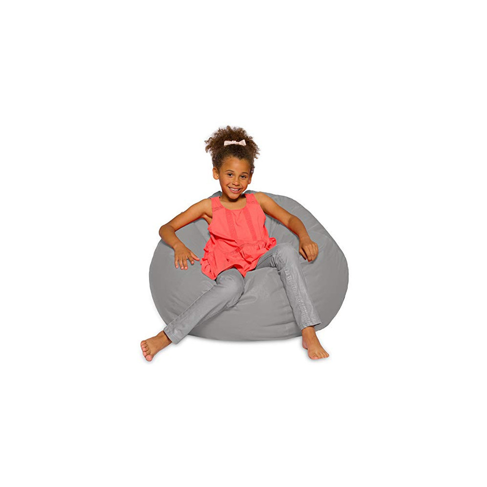 Posh Creations Bean Bag Chair for Kids, Teens, and Adults Includes Removable and Machine Washable Cover, 38in - Large, Solid 