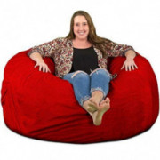 ULTIMATE SACK 5000  5 Ft.  Bean Bag Chair: Giant Foam-Filled Furniture - Machine Washable Covers, Durable Inner Liner, 100% V