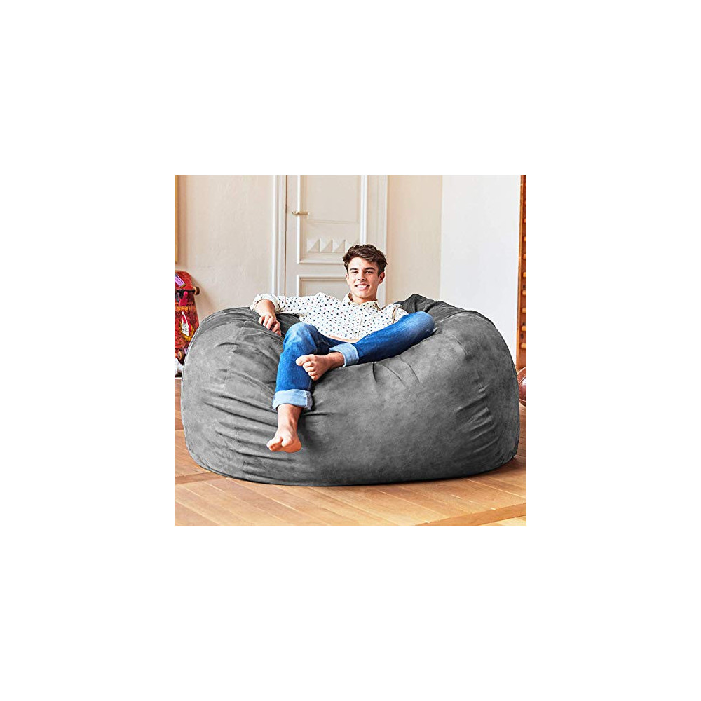 Lumaland Luxurious 5ft Bean Bag Chair with Microsuede Cover