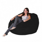 Cozy Sack 3-BB-BLACK Bean Bag Chair, 3 Foot XL