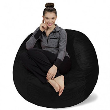 Sofa Sack - Bean Bags Plush, Ultra Soft Memory Bean Bag Chair with Microsuede Cover Stuffed Foam Filled Furniture and Accesso