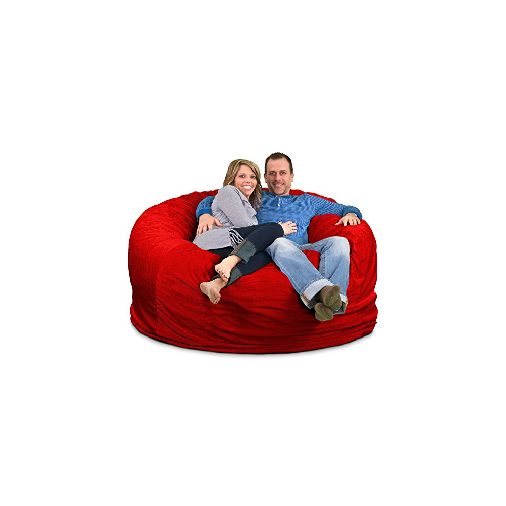 ULTIMATE SACK 6000  6 Ft.  Bean Bag Chair: Giant Foam-Filled Furniture - Machine Washable Covers, Durable Inner Liner, 100% V
