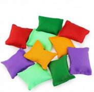 Hslife 20 Pack Colorful Nylon Bean Bags for Bean Bag Toss Game