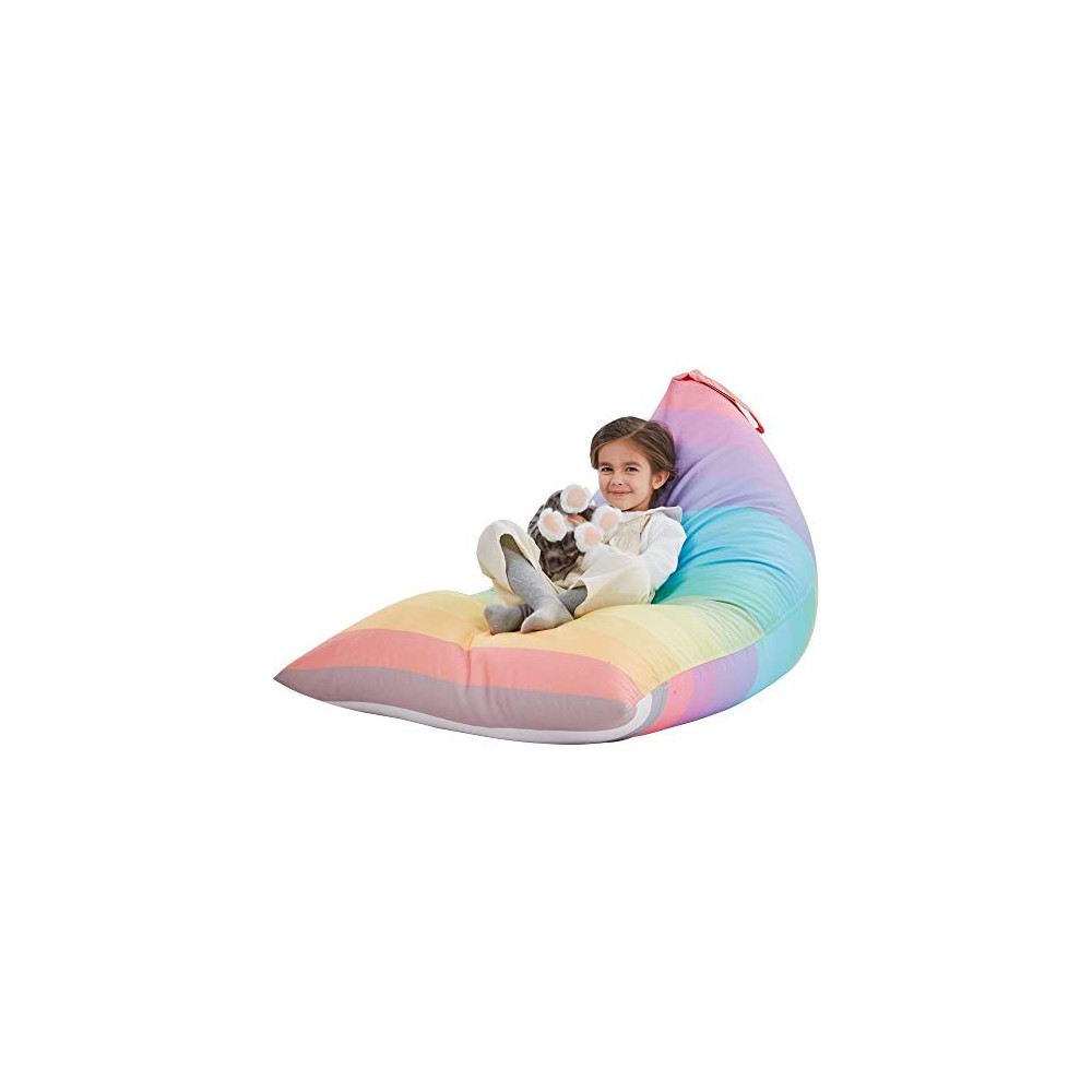 Nobildonna Stuffed Animal Storage Bean Bag Chair Cover Only for Kids and Adults, Extra Large Beanbag Without Filling Plush To