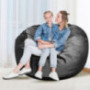 ANUWAA Bean Bag Chair, 4 Foot Memory Foam Bean Bag for Adults, Big Sofa with Fluffy Removable Microfiber Cover, Furnitures fo
