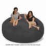 Chill Sack Bean Bag Chair, 7-feet, Microsuede - Charcoal - Cover Only