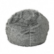 Christopher Knight Home Laraine Furry Glam Dark Light Grey Streak Faux Fur 3 Ft. Bean Bag