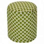 Majestic Home Goods Sage Bamboo Indoor/Outdoor Bean Bag Ottoman Pouf 16" L x 16" W x 17" H